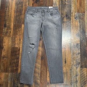 NWT INC Denim Mid Rise Straight Grey Jeans